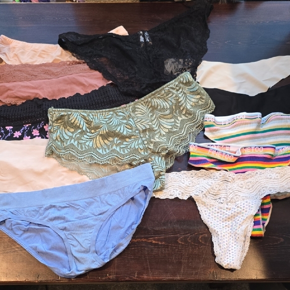 Assorted Women's Panties 12 Pairs Size Large- FineToo, PureBeauty, Shimera,Aerie - Picture 1 of 15